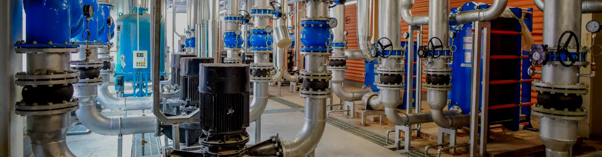 Heat exchanger and pumps in process facility